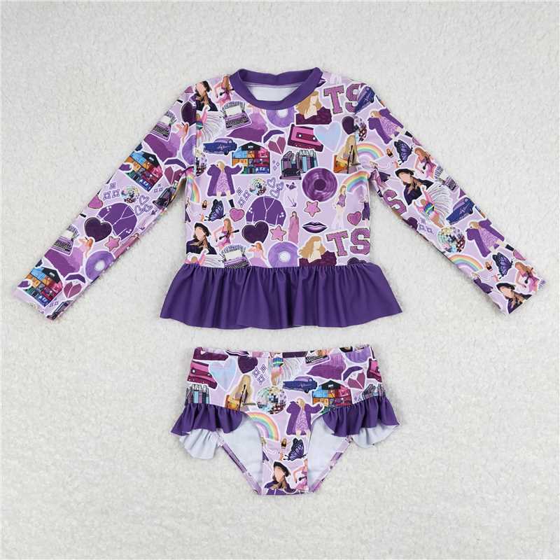 Match Baby Girls Sibling Long Sleeve Top Bummie Swimsuits