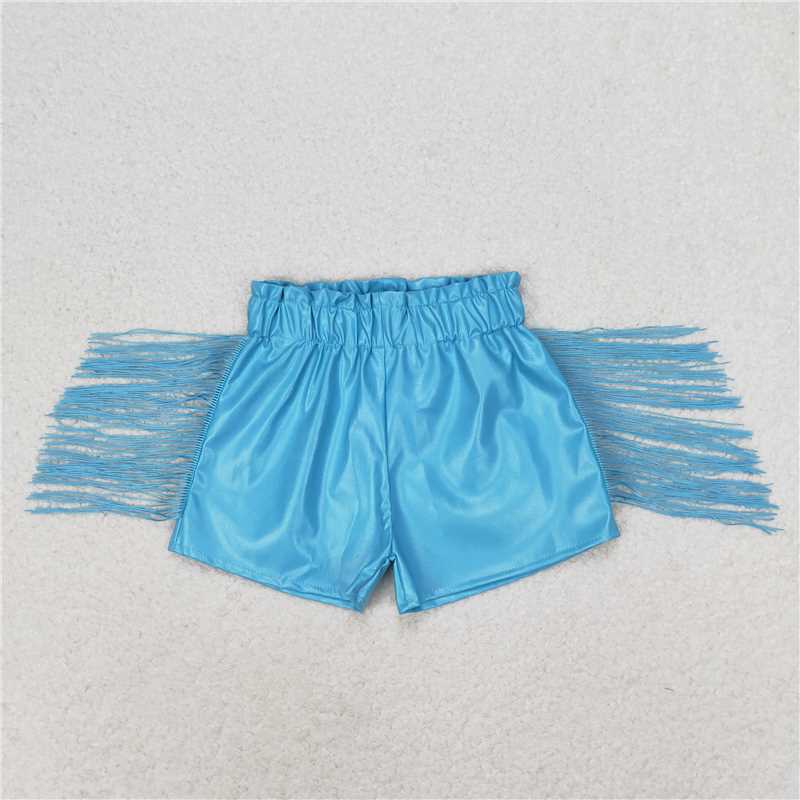 Match Baby Girls Tassels Fashion Sibling Sister Pleather Shorts