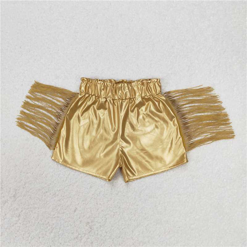 Match Baby Girls Tassels Fashion Sibling Sister Pleather Shorts