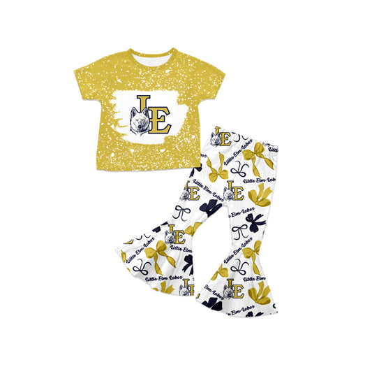 Custom  baby girls Little Elm Lobos team set    MOQ3  D 8.1