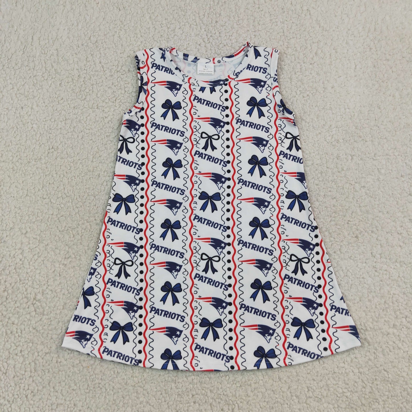 sleeveless patriots dress