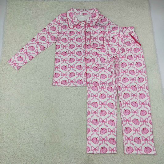 GLP3423  pink pumpkin adult women pajamas set