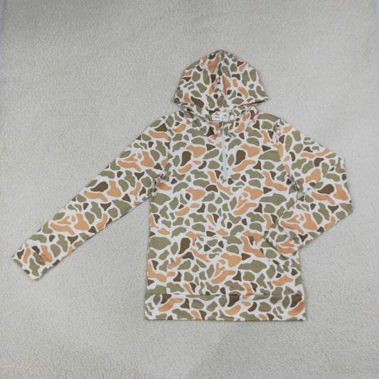adult man daddy father camo hoodie with pocket