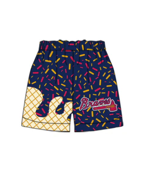Custom order Navy sprinkle ice cream boys shorts