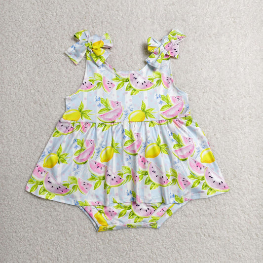 strap watermelon and lemon playwear romper