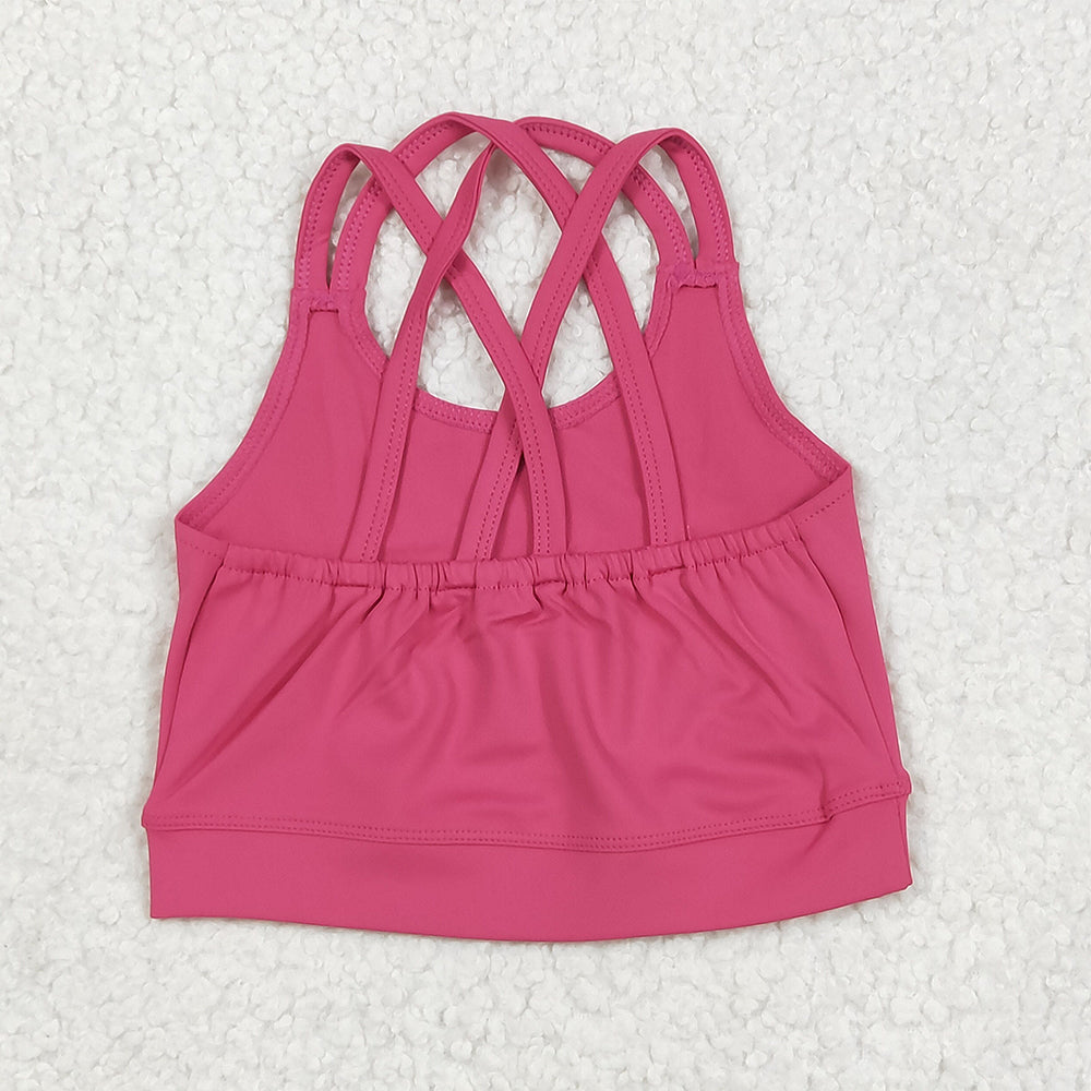 GT1010 Baby Girls Hot Pink Strap Yoga Vest Top  D 5.16