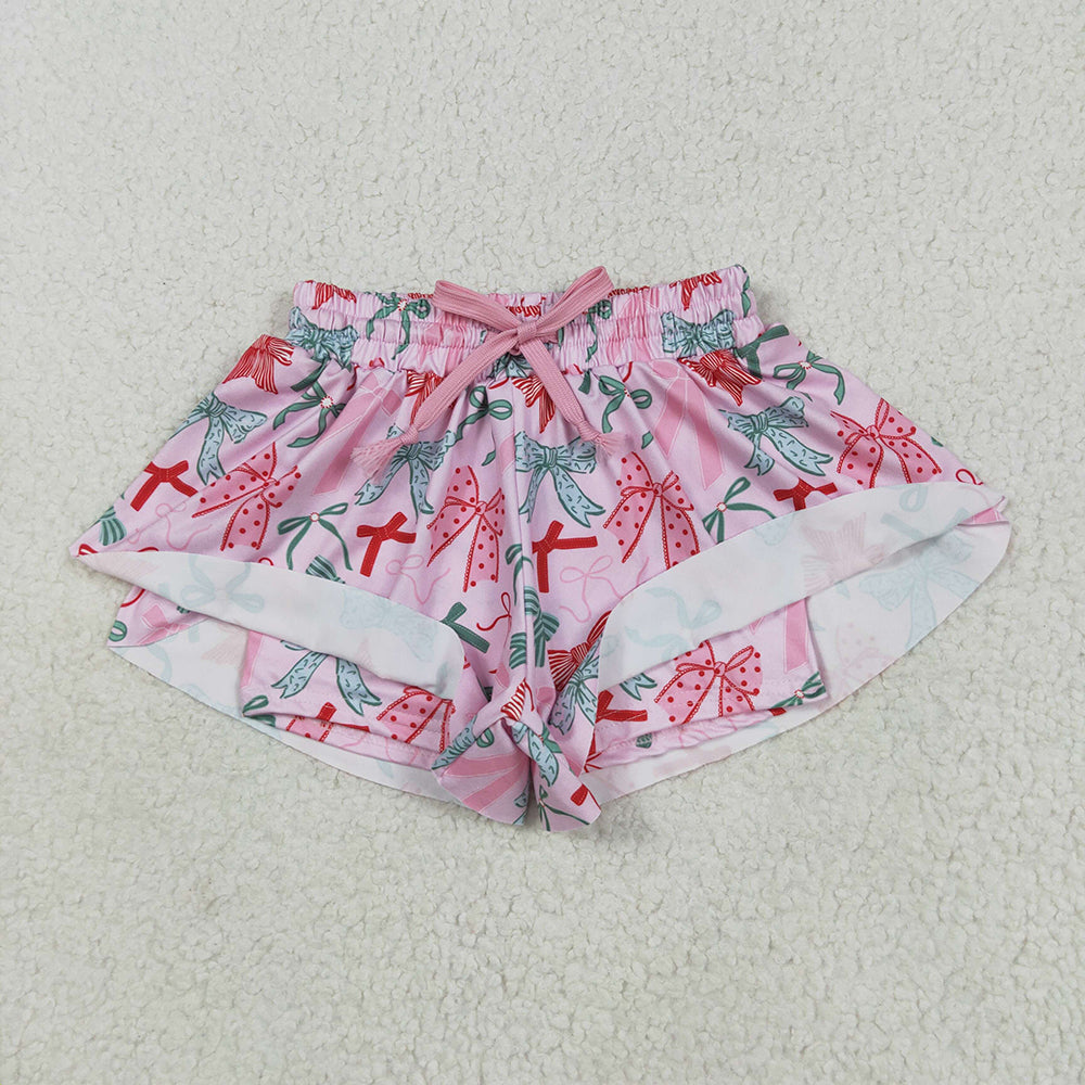SS0578 Baby Girls Pink Green Bows Summer Shorts Bottoms D 5.23