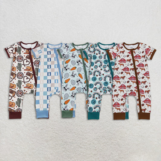 Match Western Farm Easter Western Brown Baby Boys Romper D 3.18