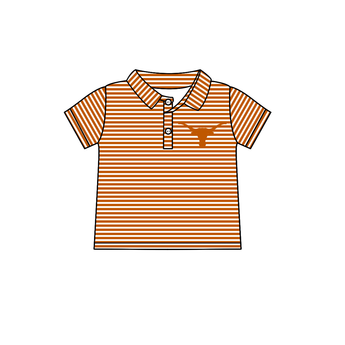 Custom  children  Texas Longhorns  team top  D 6.23