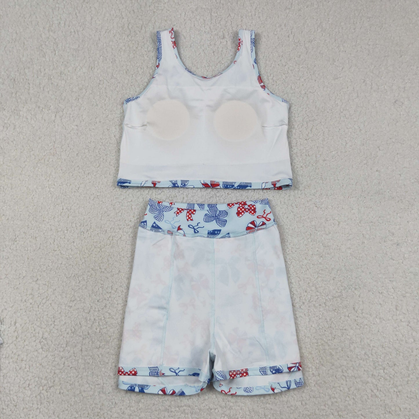 4th of july patriotic coquette athletic skort set