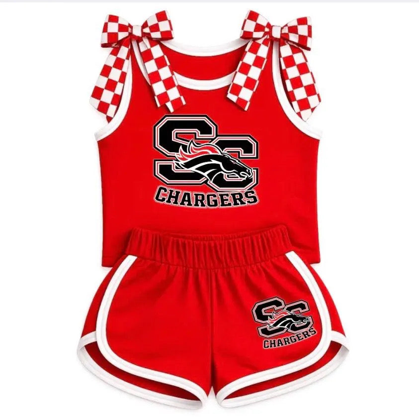 Custom order MOQ 3 Shannon bow tank shorts set