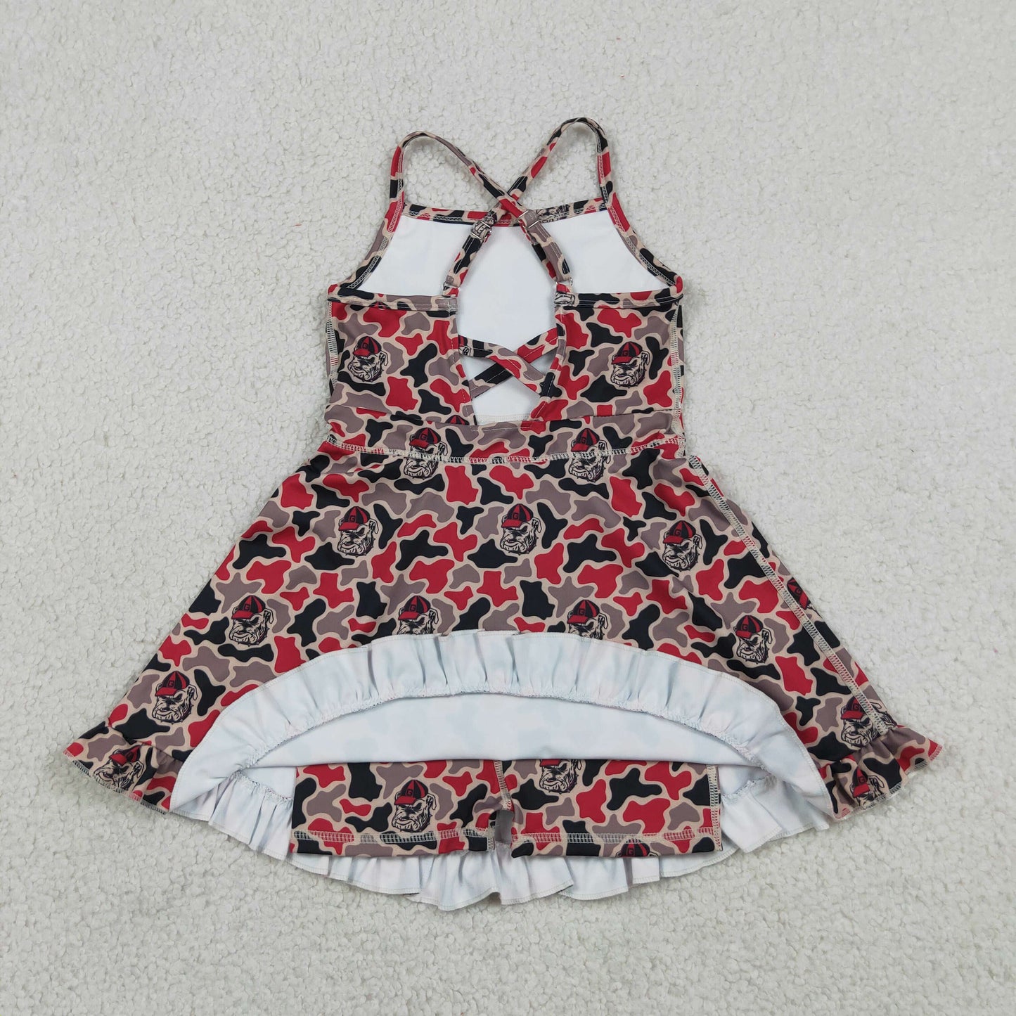 bulldog team camo athletic skort dress