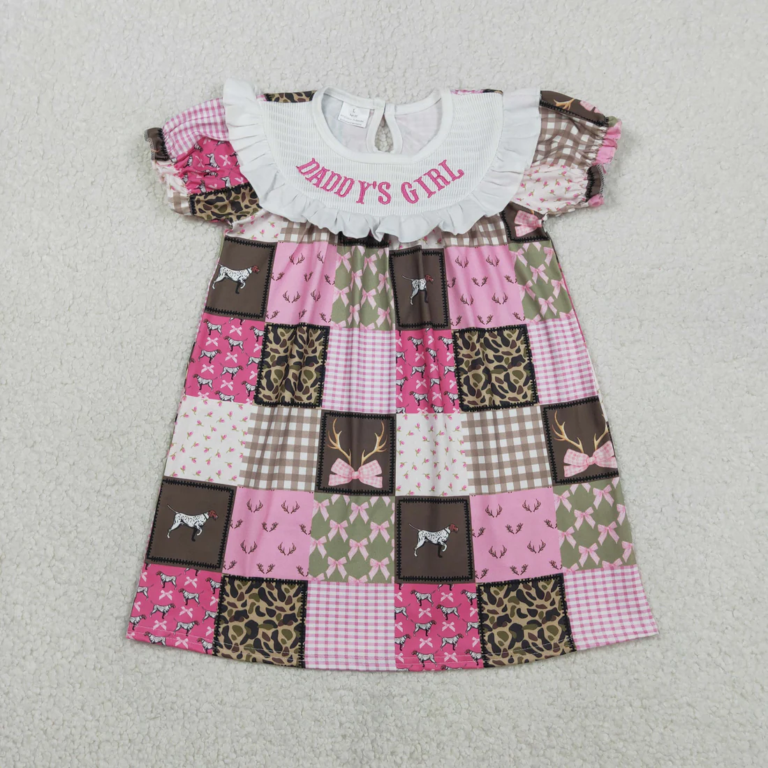 Sibling daddy's girl smocked bubble and dress