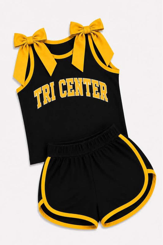 Custom order Jayme bow tank shorts set