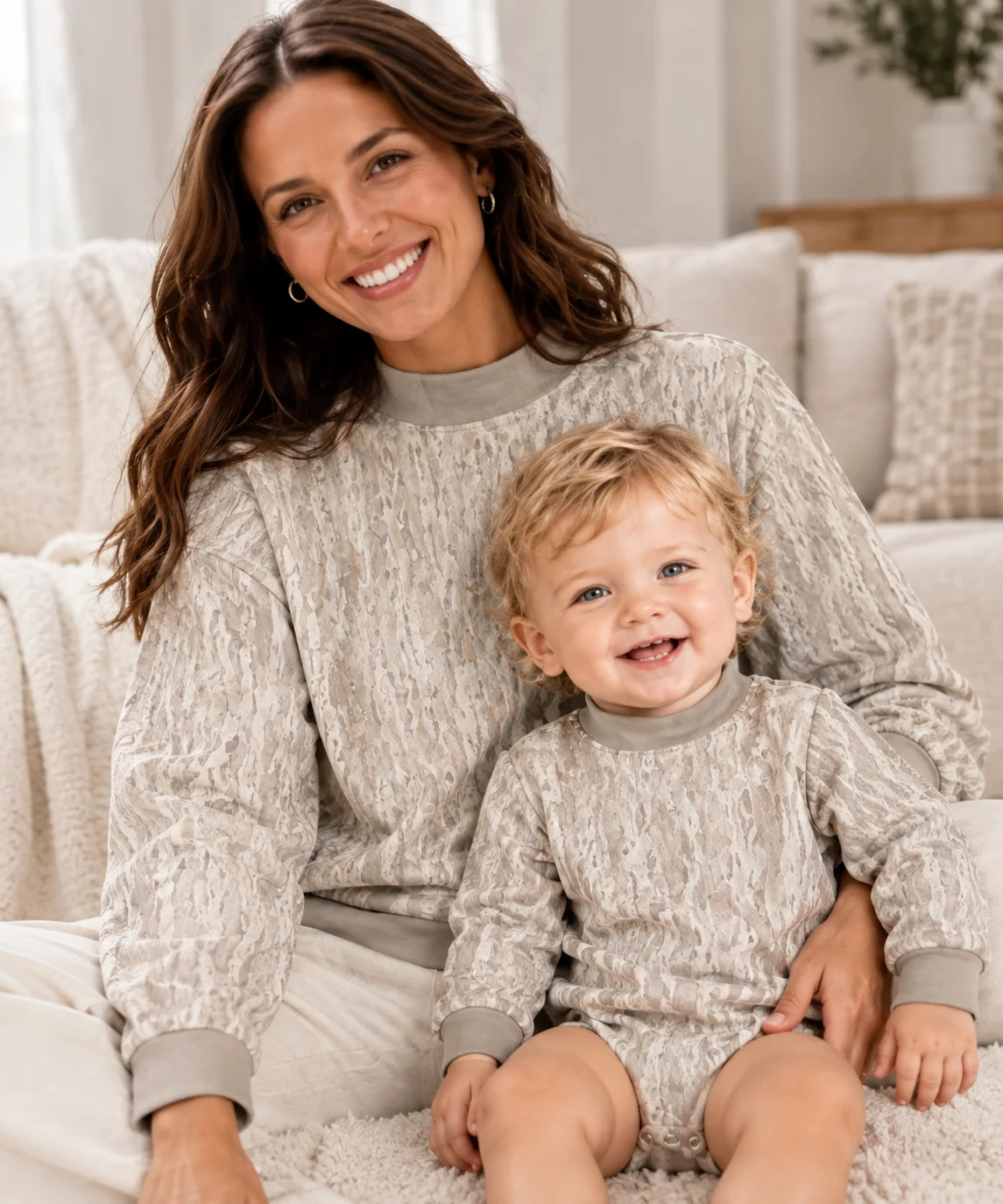 mommy and me camo mock neck top and romper