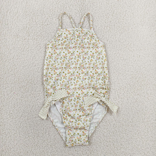 one pieces floral swimsuit for girl