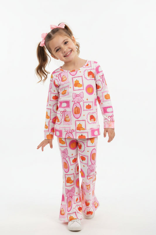 long sleeve pumpkin portrait party belle outfit