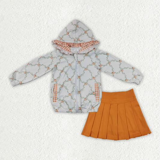 jacket pullover pleated skirt set