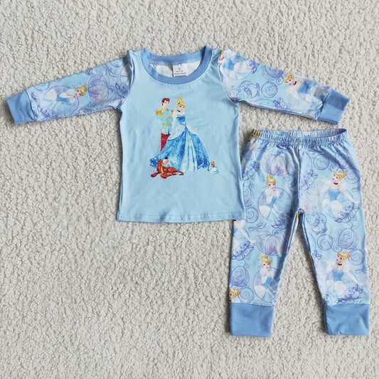 6 A1-2 kids winter blue pajamas