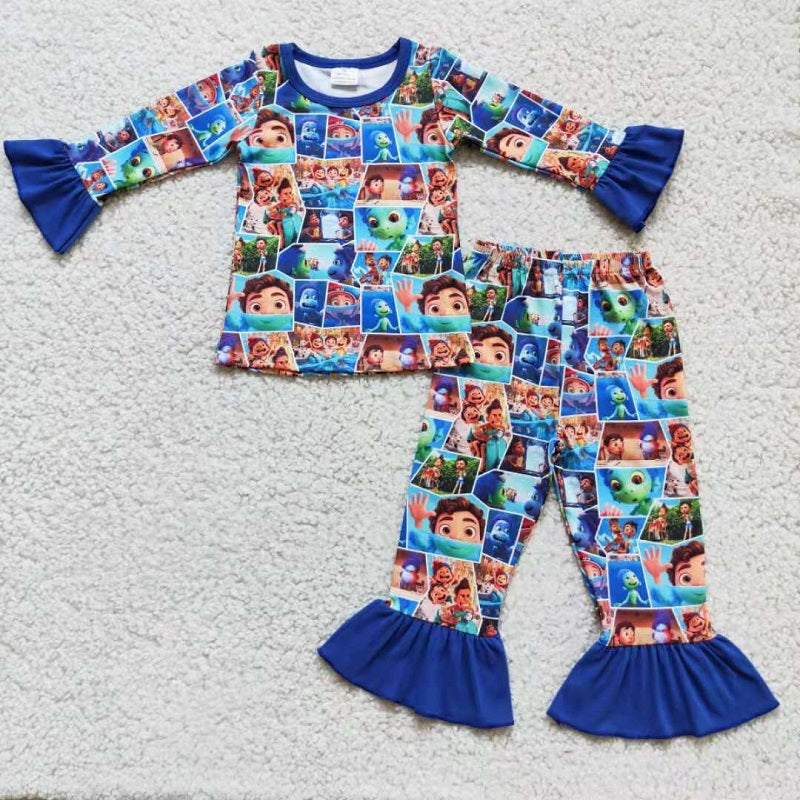 6 A17-19 cartoon girl pajamas set