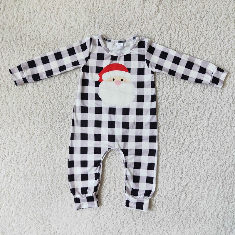 6 A19-25 Boys Santa long sleeve romper D 1112
