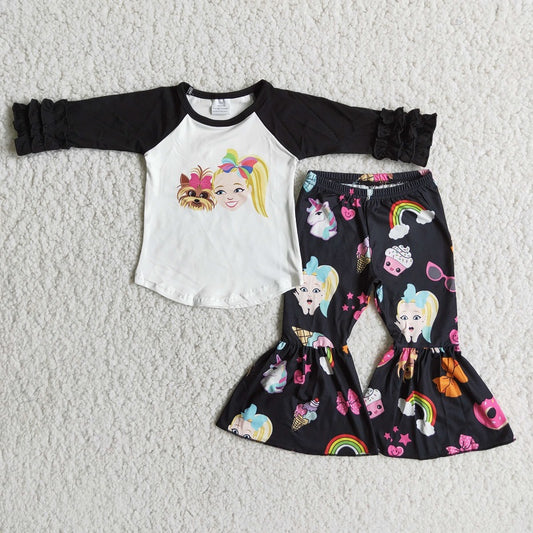 6 A28-28 baby girl puppy black suit