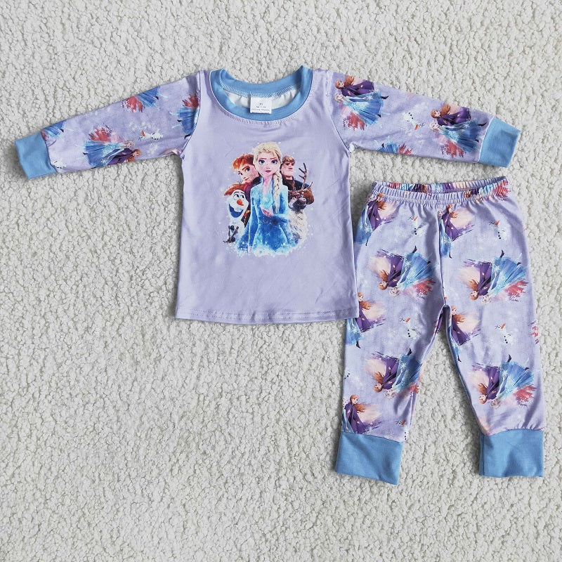 6 A9-1 kids Purple Pajama Set