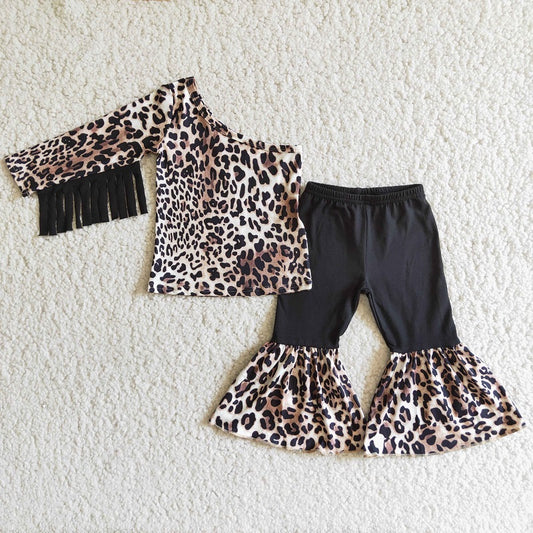 6 B1-20 leopard print tassel set