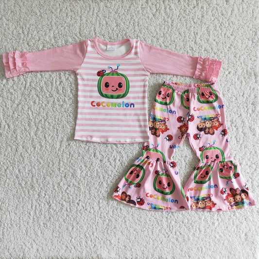 6 B11-23 Pink Girls Long Sleeve Suit