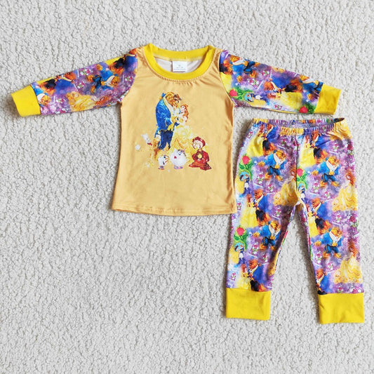 6 B8-4 kids Yellow Pajama Set
