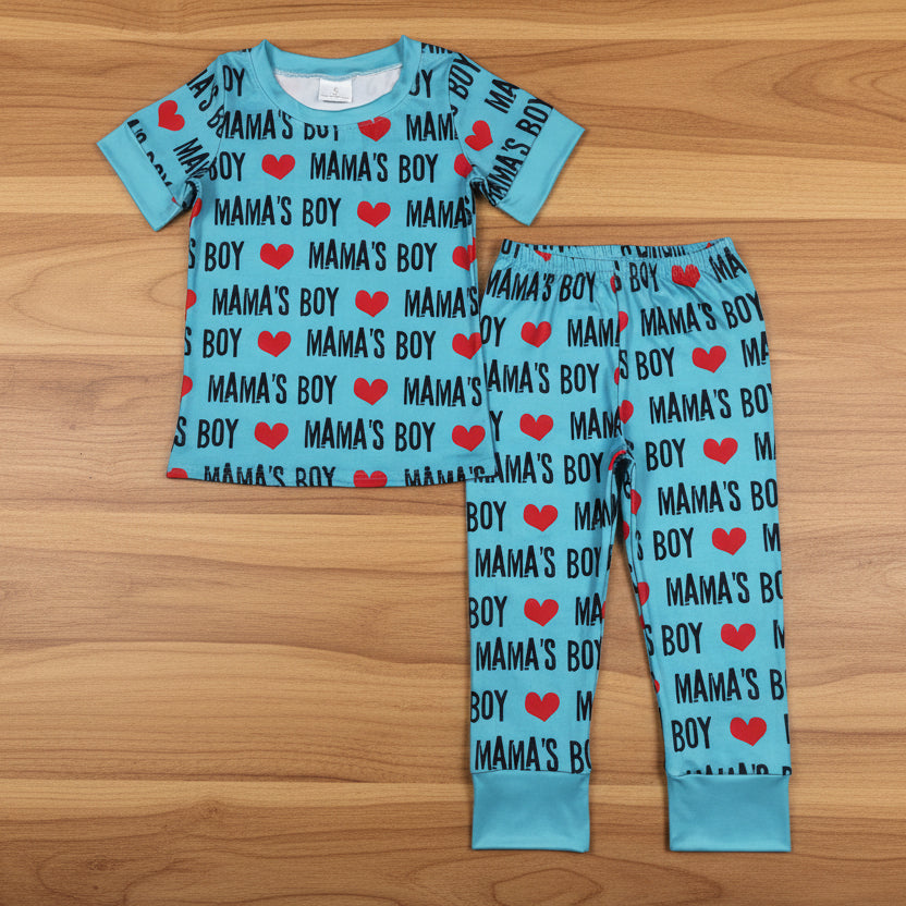 mama's boy valentine's day pajama set