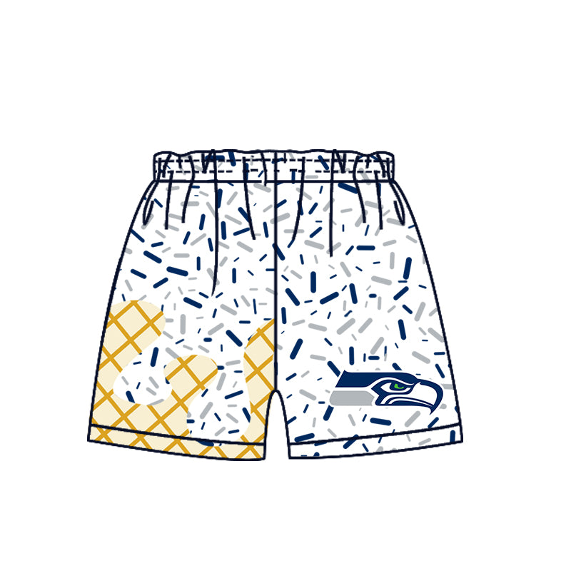 Custom SEAHAWKS  boys team shorts D 6.19