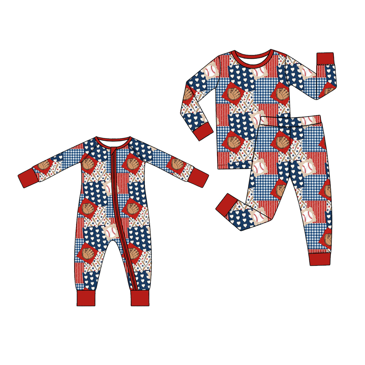 Pre order baseball print sibling clothing