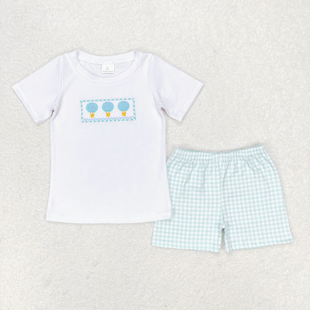 Sibling Boys Baby Girls Hot Balloons Rompers Shorts Sets