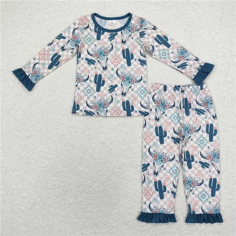 Family match mama and me cows cactus western adult pants pajamas clothes sets