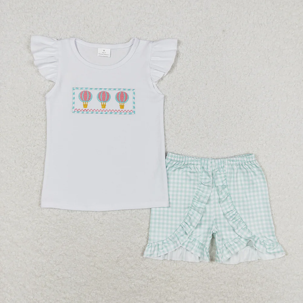 Sibling Boys Baby Girls Hot Balloons Rompers Shorts Sets