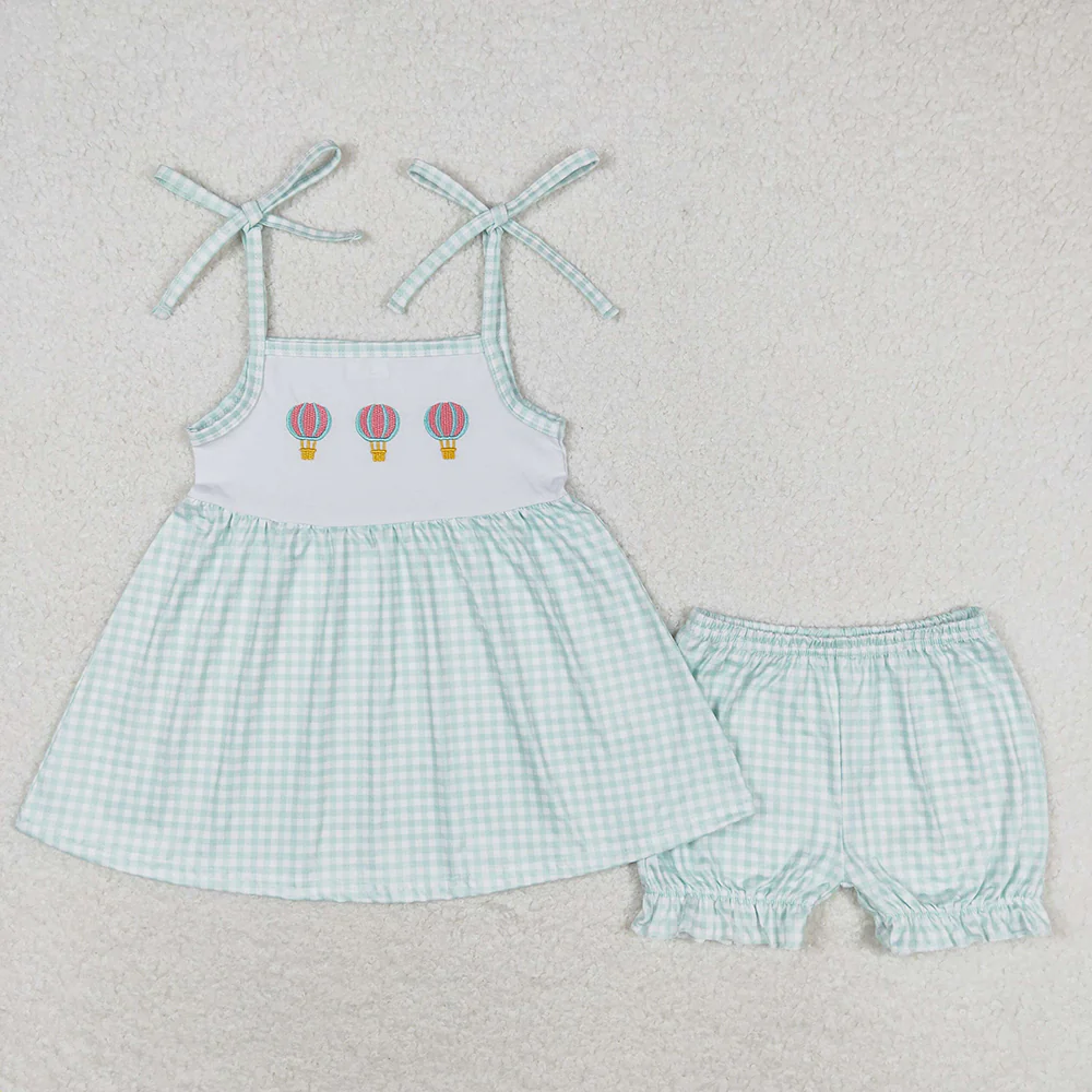 Sibling Boys Baby Girls Hot Balloons Rompers Shorts Sets