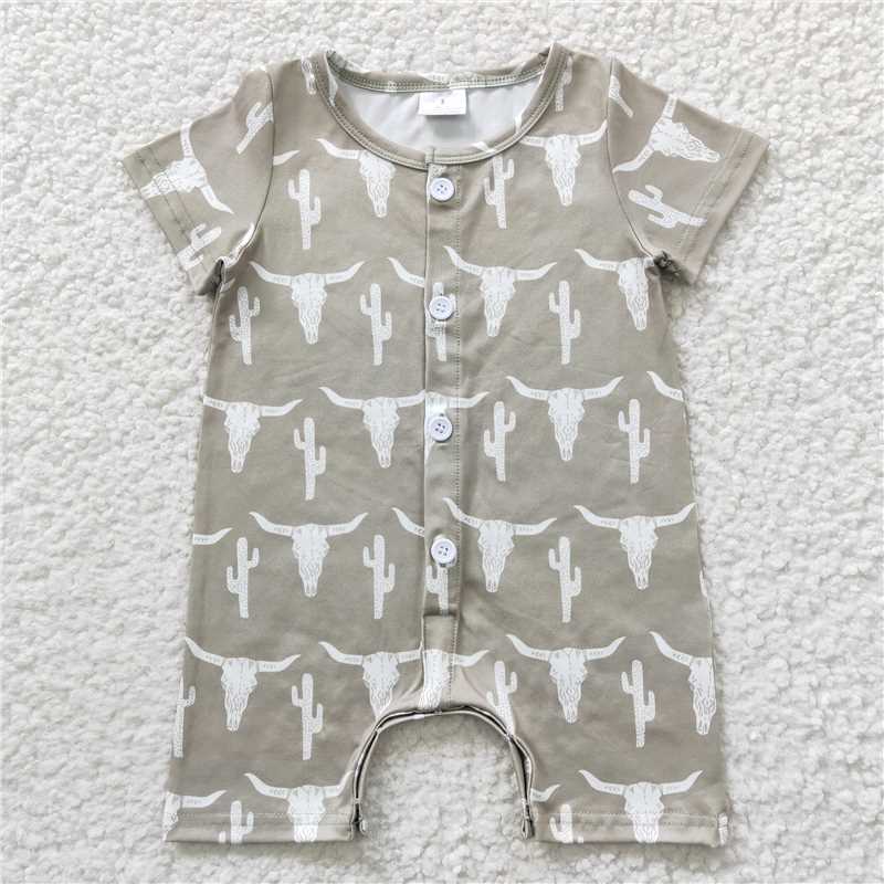 Match Baby Boys Western Buttons Summer Rompers D 4.19