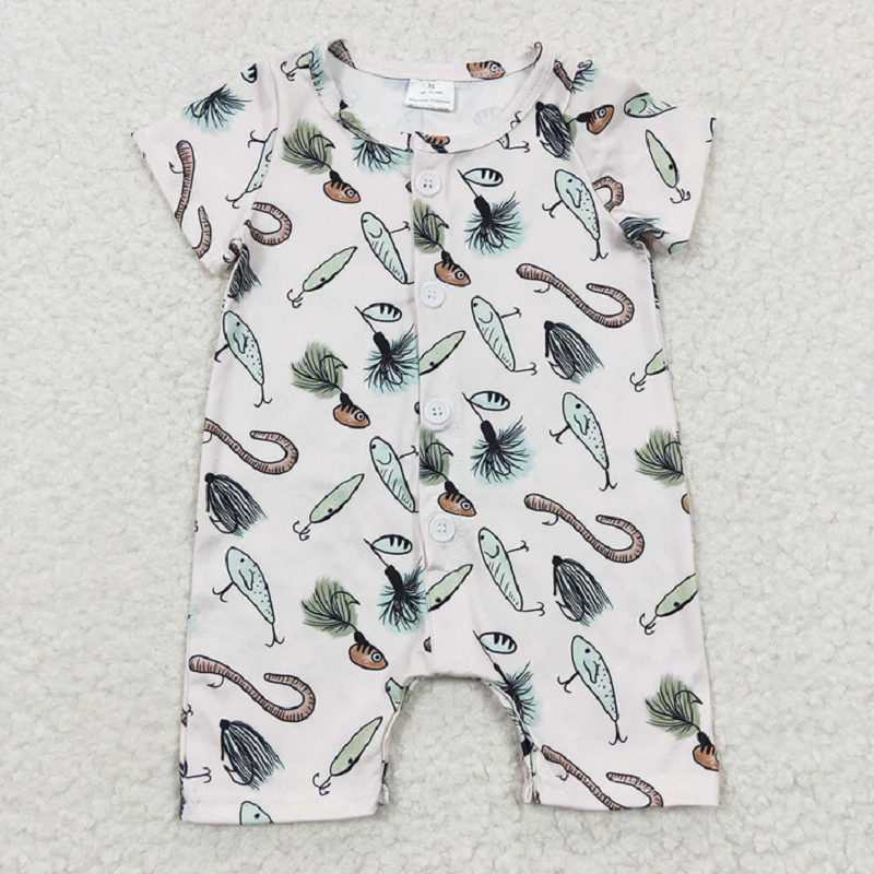 Match Baby Boys Western Buttons Summer Rompers D 4.19