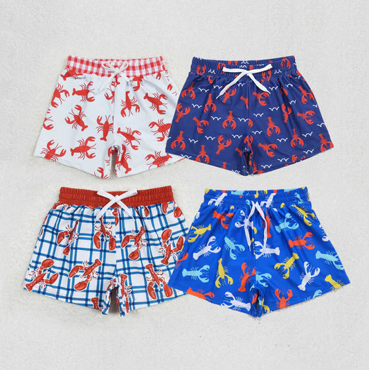 Sibling Baby Boys Crayfishes Trunk Summer Swimsuits  D 7.8