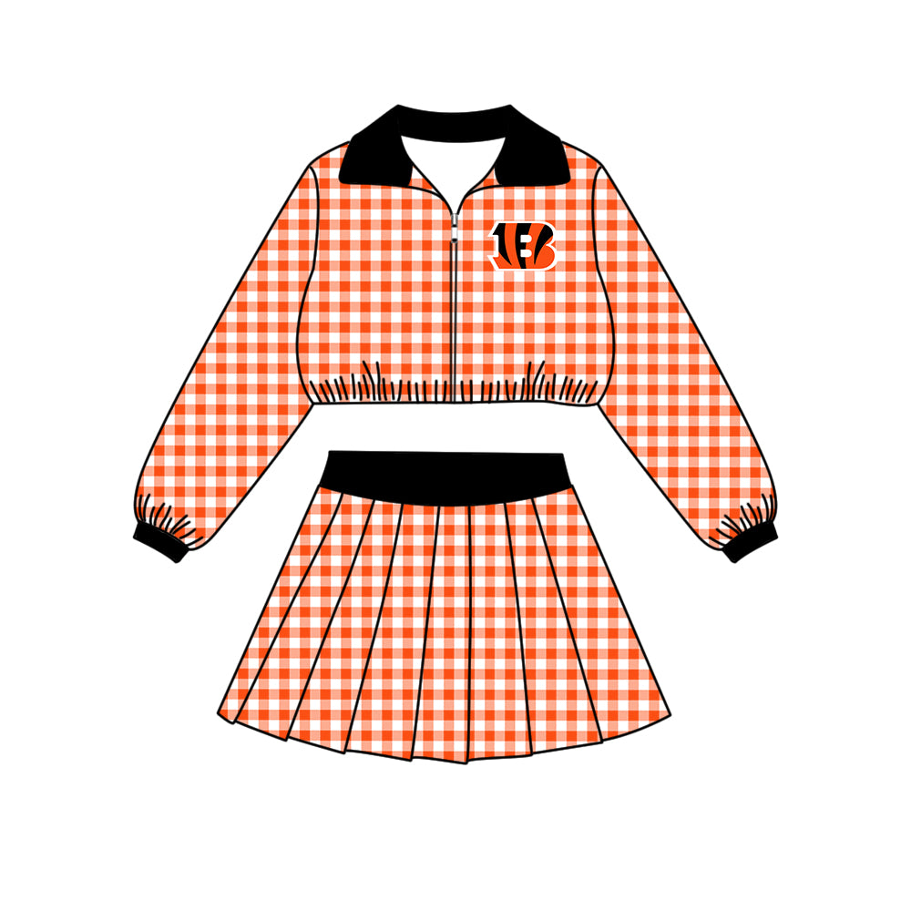 Custom order moq 5 orange tiger B team kids clothes