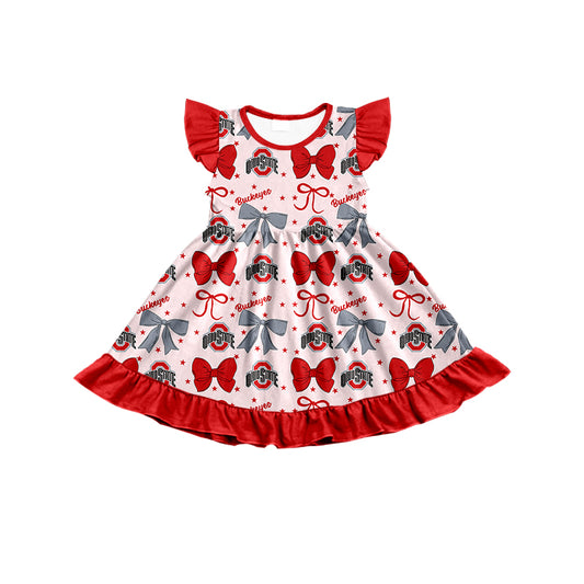 Custom baby girl Ohio State Buckeyes team dress D 6.28