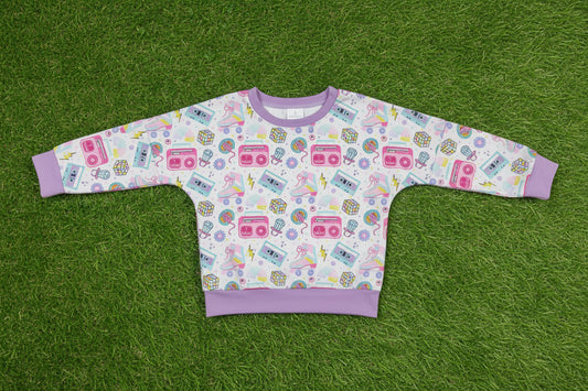 tape skate retro pullover shirt