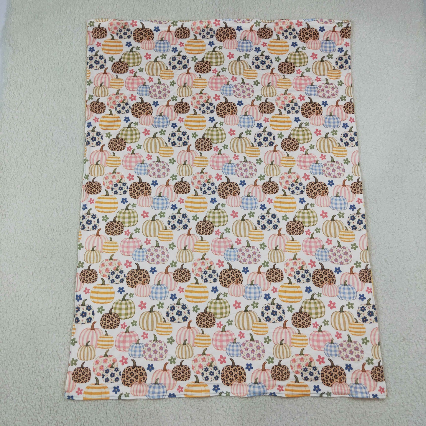 fall pumpkin print blanket