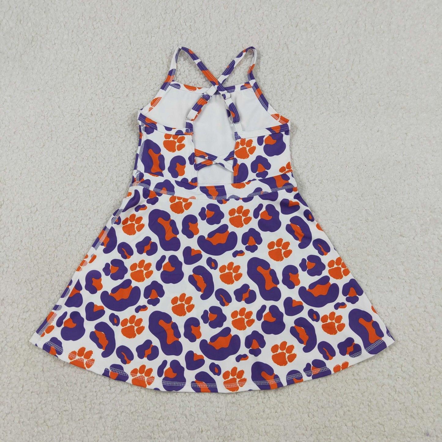 purple orange team athletic skort dress