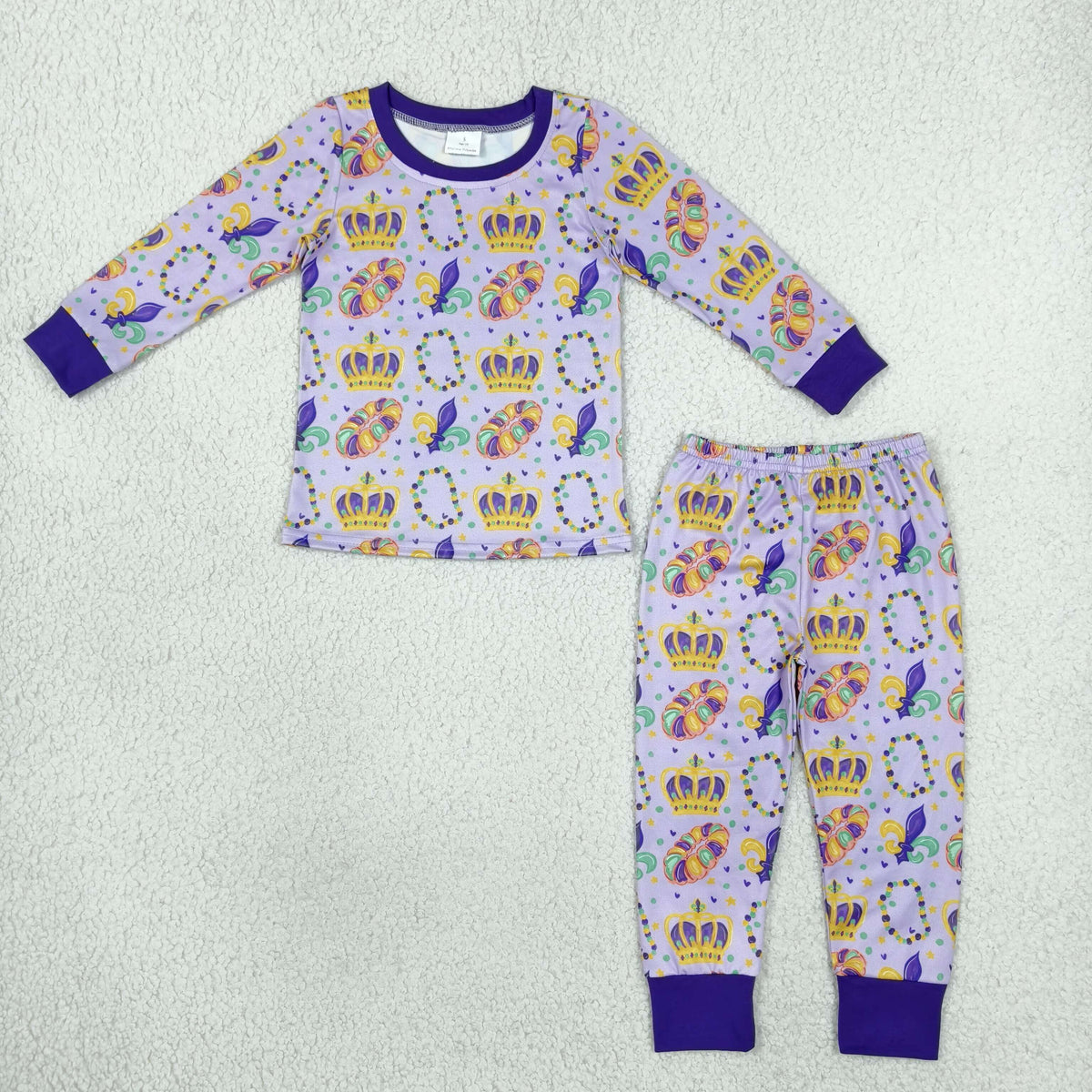 mardi gras kids pajama set