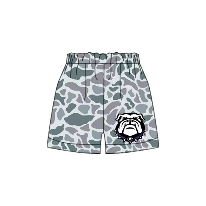 Custom order Alexis  team purple dog camo shorts