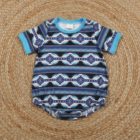 SR3709 short sleeve aztec bubble romper infant clothes