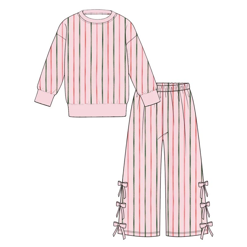 MOQ 5one items TAT 7-8weeks 95%cotton 5%spandex holly jolly merry christmas girl outfit