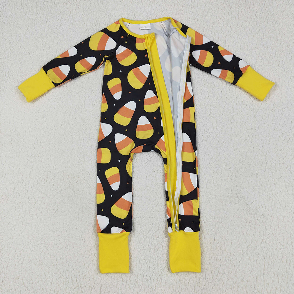 LR2198 Baby Boys Long Sleeves Candy Plaid Zipper Pant Rompers  D 5.27